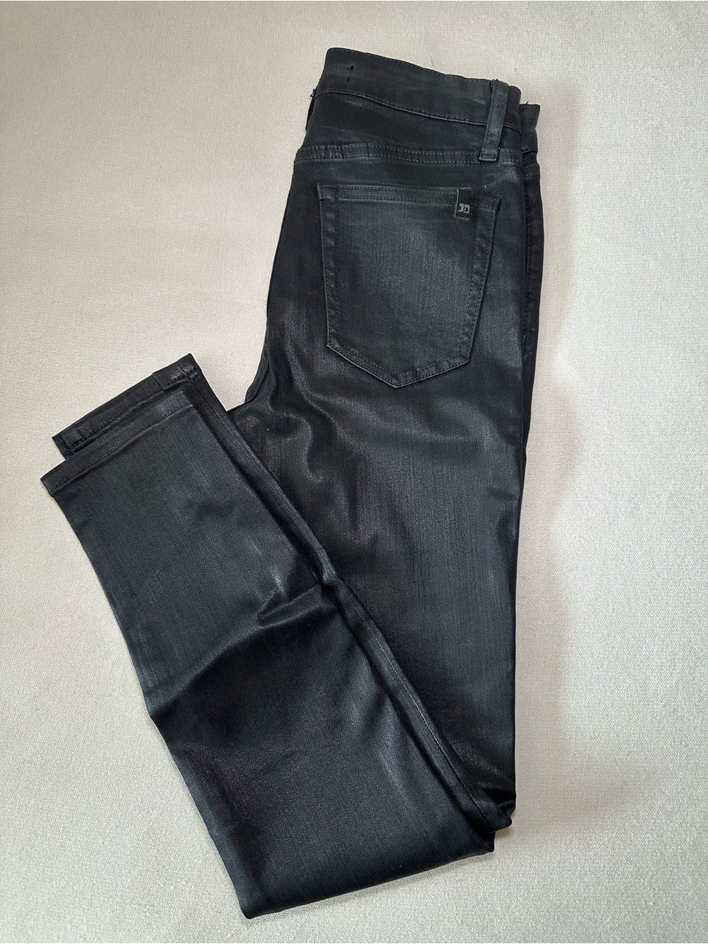 Joes jeans coated black skinny